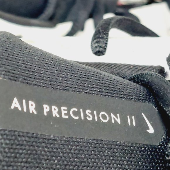 Nike Precision II Basketball Black and White Lace Up Athletic Running Shoes I302 - Picture 9 of 11